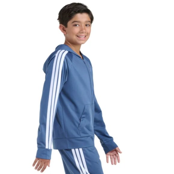 NWT adidas Youth Blue Tricot Jacket Size Small - Picture 6 of 7